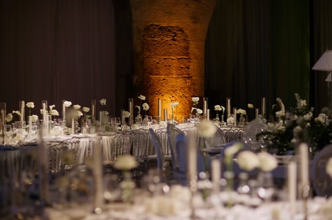 Elegant wedding reception setup